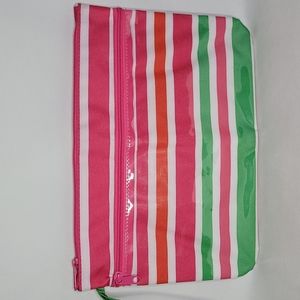 STRIPED CANVAS WET/DRY BEACH BAG